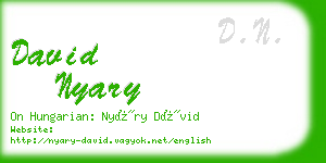 david nyary business card